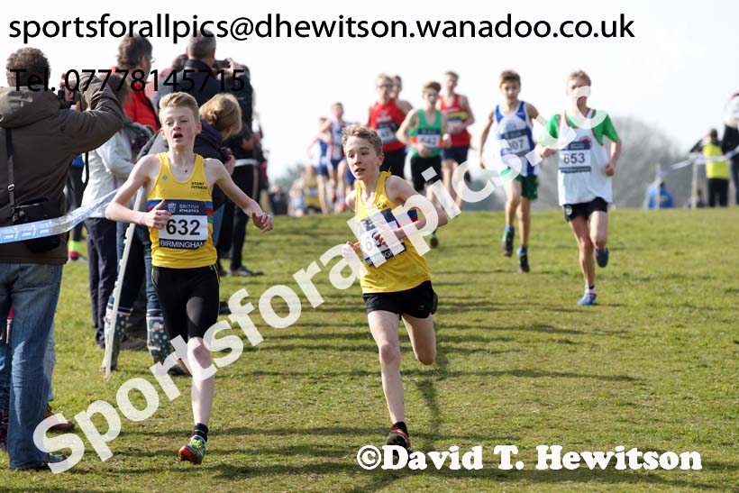 Boys under-13s 2016 Inter Counties Cross Country Champs. and Cross Challenge Final, Cofton Park, Birmingham. Photo: David T. Hewitson/Sports for All Pics